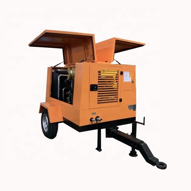 Draagbare diesel aangedreven luchtcompressor 55 kW motor 8 bar werkdruk voor het boren