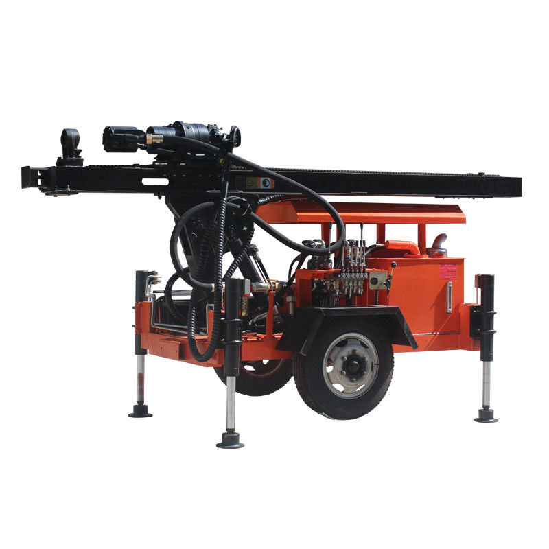 120m diepte aanhangwagen gemonteerde waterput boorriggen 18,7 kW boorgat boorapparatuur