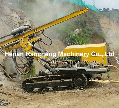 60m Kleine crawler type DTH Rotary Blasting Mounted Borehole Portable Mining Pneumatic Borehole Directional Machine