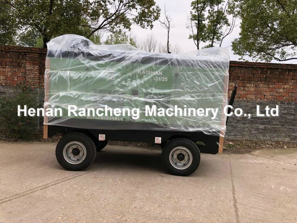 1107CFM 25bBar Diesel motor schroefcompressoren Draagbare luchtcompressoren voor de bouwbouwbouwbouw