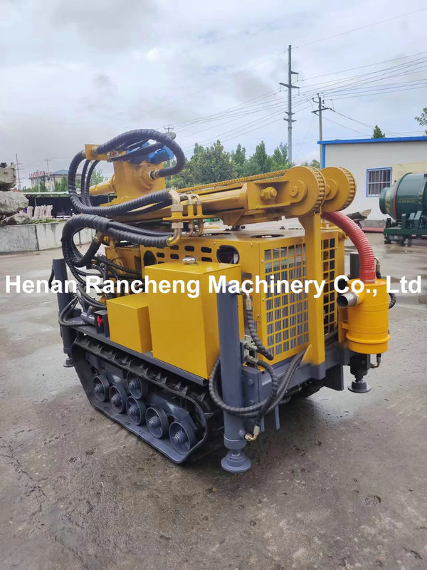 Mini Draagbare Crawler Water Well Boring Rig Machine met modderpomp en luchtcompressor