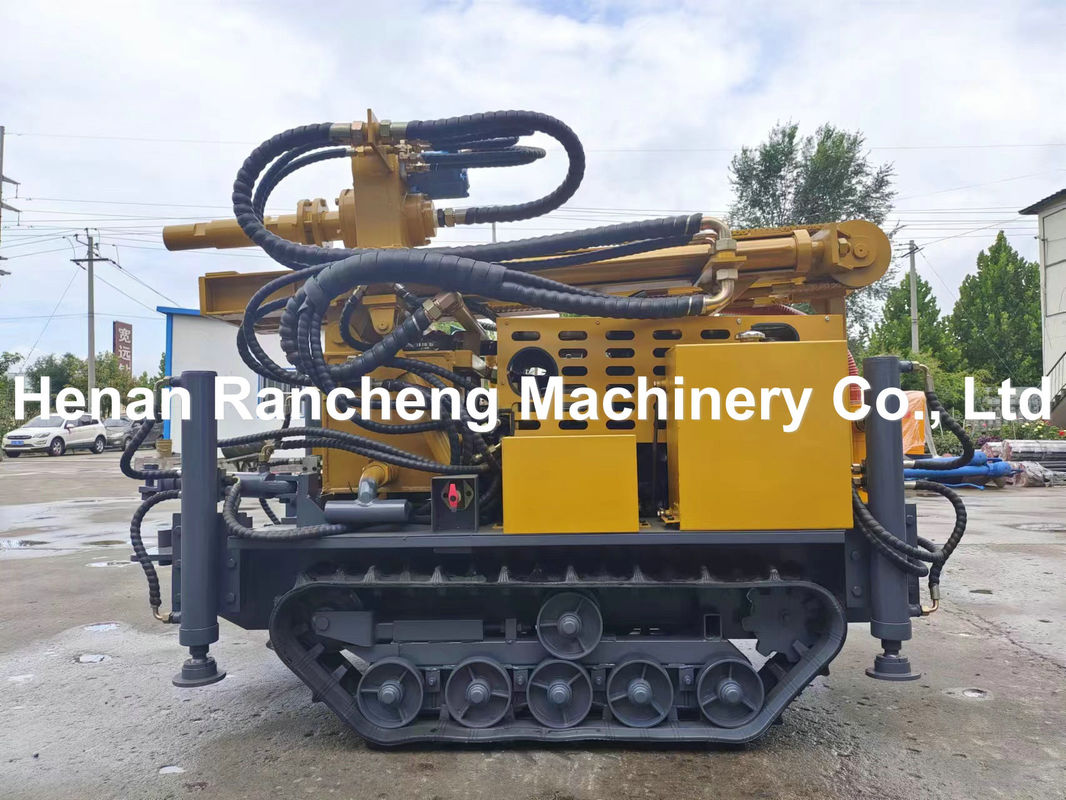 Mini Draagbare Crawler Water Well Boring Rig Machine met modderpomp en luchtcompressor