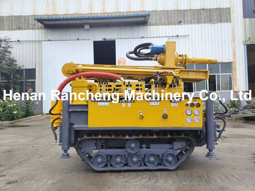 Mini Draagbare Crawler Water Well Boring Rig Machine met modderpomp en luchtcompressor