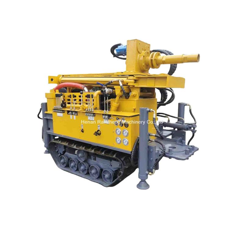 Mini Draagbare Crawler Water Well Boring Rig Machine met modderpomp en luchtcompressor