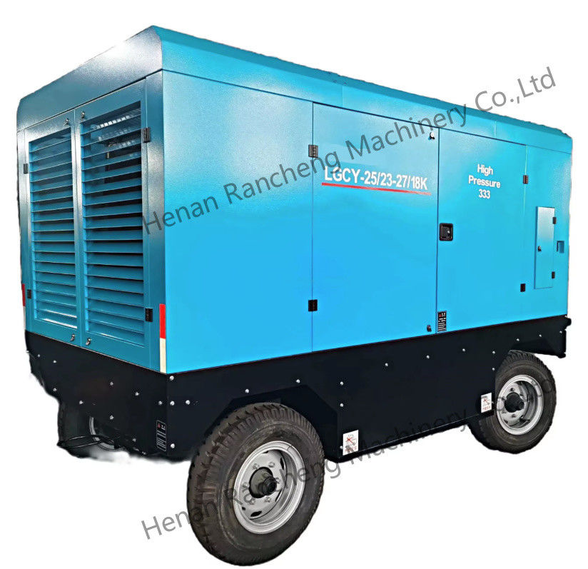 LGCY-25/23-27/18K 360HP Cummins Twee-stappen Diesel Schroef Draagbare Luchtcompressor Voor Jack Hammer / Boormachine