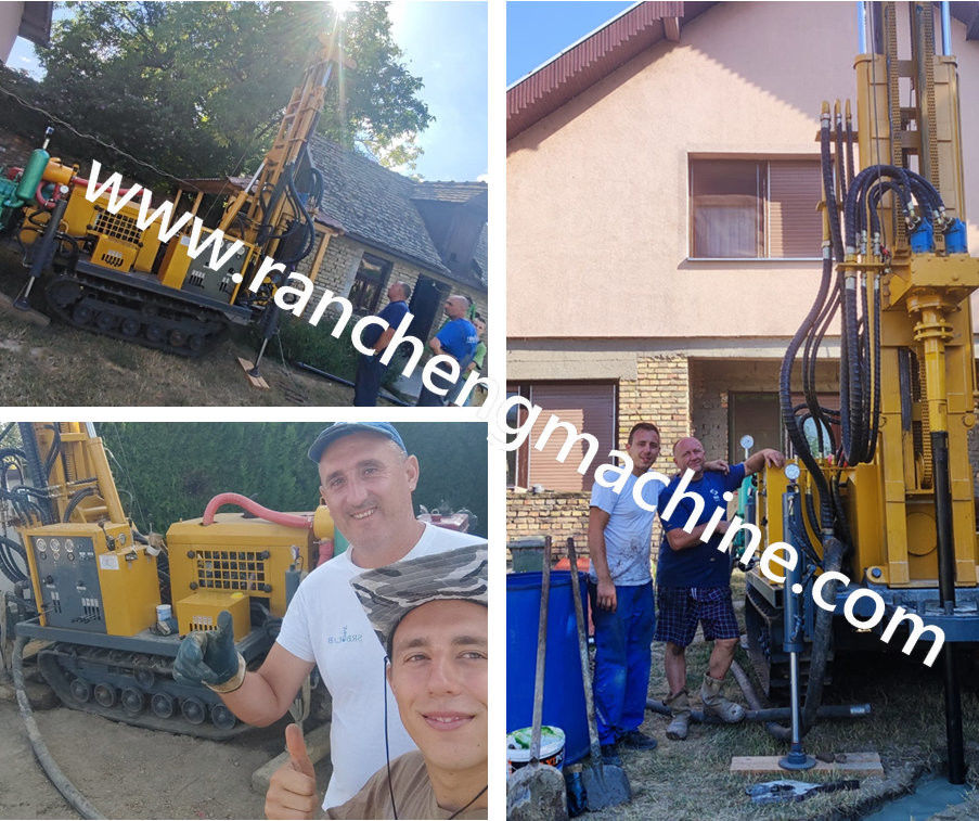 Hoog boorefficiëntie 150m diepe diesel hydraulische boormachine berg en rots water put boormachine
