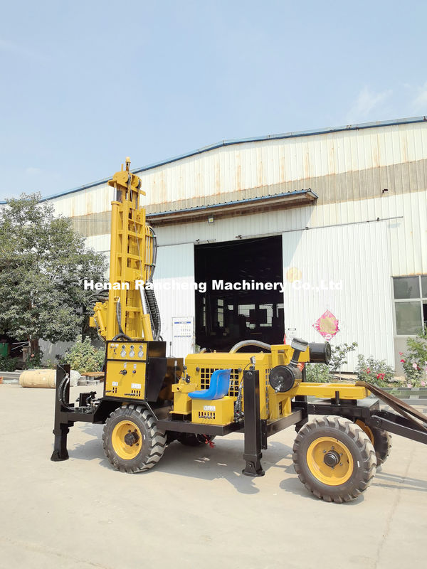 Max 220m 4 wielen Diesel aanhangwagen type waterput boormachine