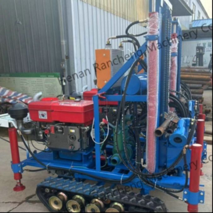 Hydraulische crawler gemonteerd 160m boorgat boorputten waterput boorrig machine met 35HP motor