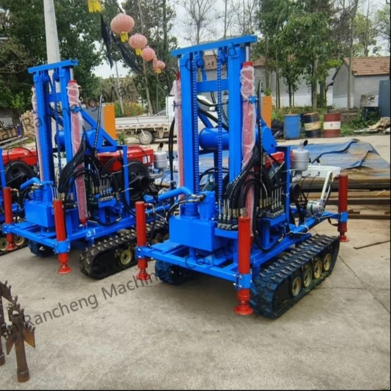 Hydraulische crawler gemonteerd 160m boorgat boorputten waterput boorrig machine met 35HP motor