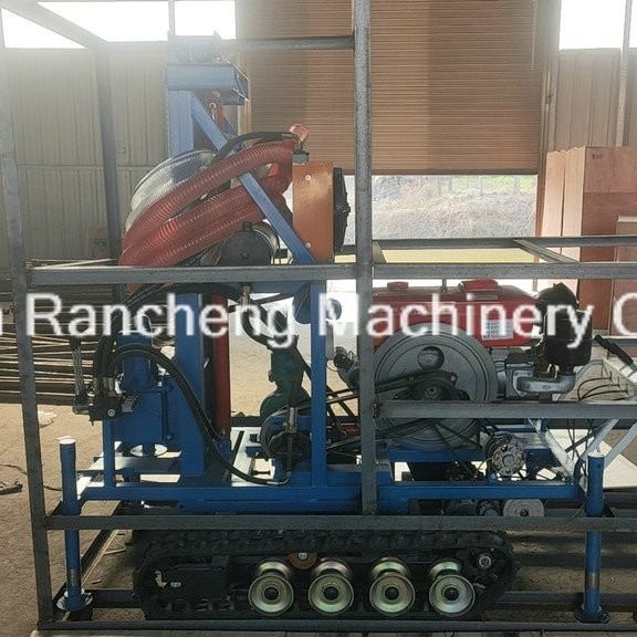 150m diepte slag- en rotatietype rubber crawler gemonteerd waterboringsrig