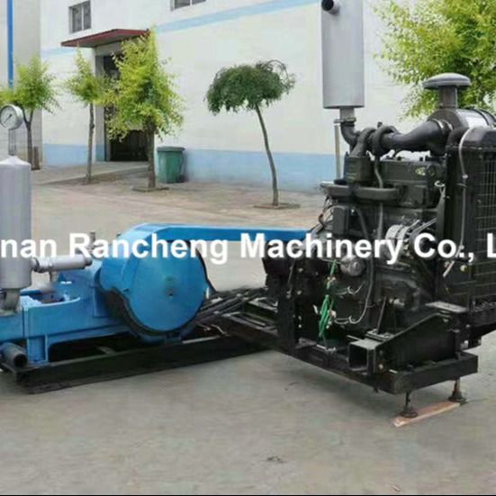 Dieselmotor Type Modderpomp Max 600L/Min Horizontale Drie-Cilinder Dubbele Rol Penthouse Detroit Zuigerpomp