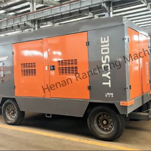 310SCYT 1178 Cfm Draagbare schroefluchtcompressor met 4 wielen voor waterput