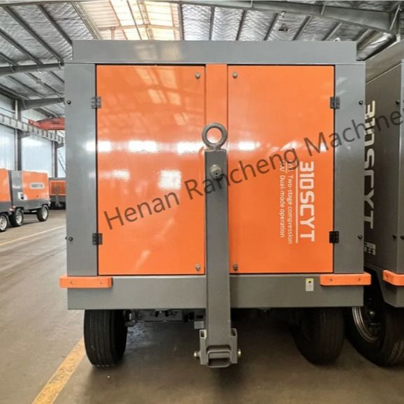 310SCYT 1178 Cfm Draagbare schroefluchtcompressor met 4 wielen voor waterput