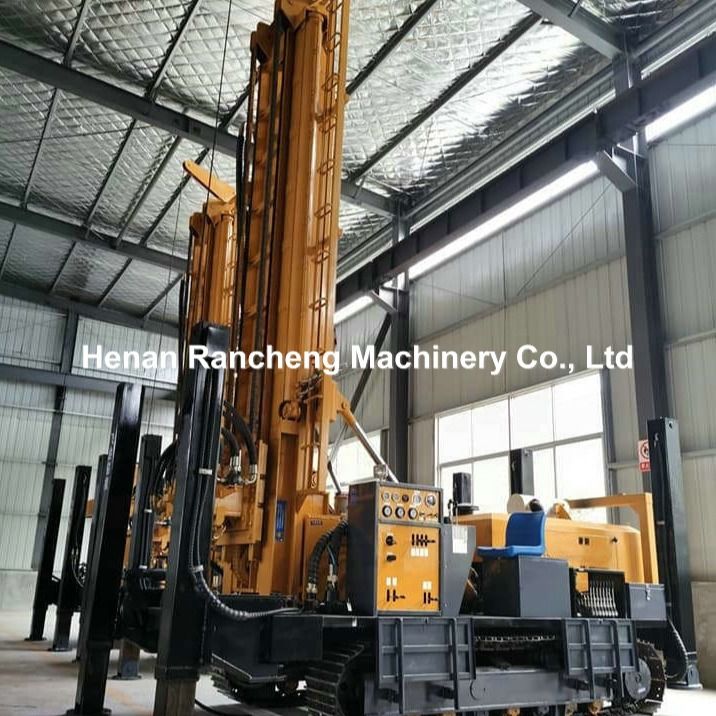 800m diepte crawler pneumatische waterput boormachine met luchtcompressor of modderpomp