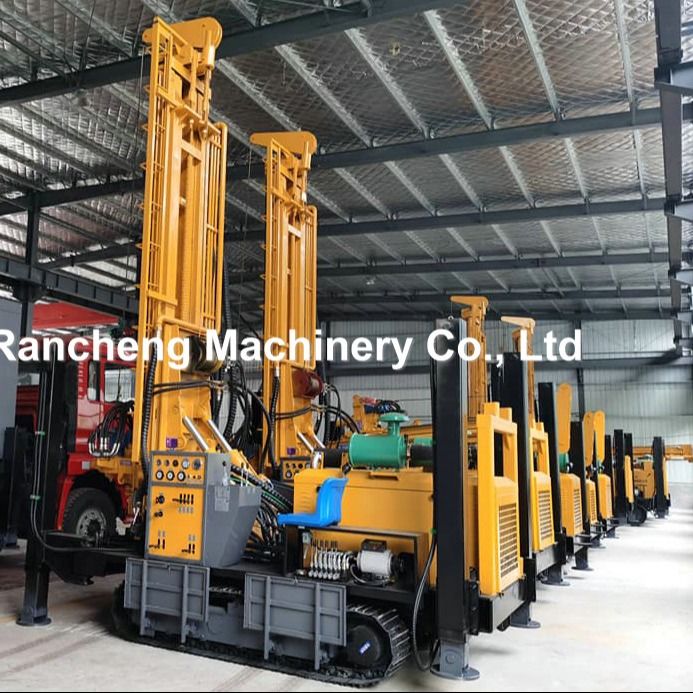 800m diepte crawler pneumatische waterput boormachine met luchtcompressor of modderpomp