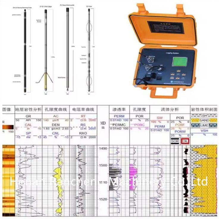 Boringlogapparatuur RCQ-2D Digitaal Logsysteem Met JDX-2Dr Natuurlijke Gamma Elektrische Weerstandsonde