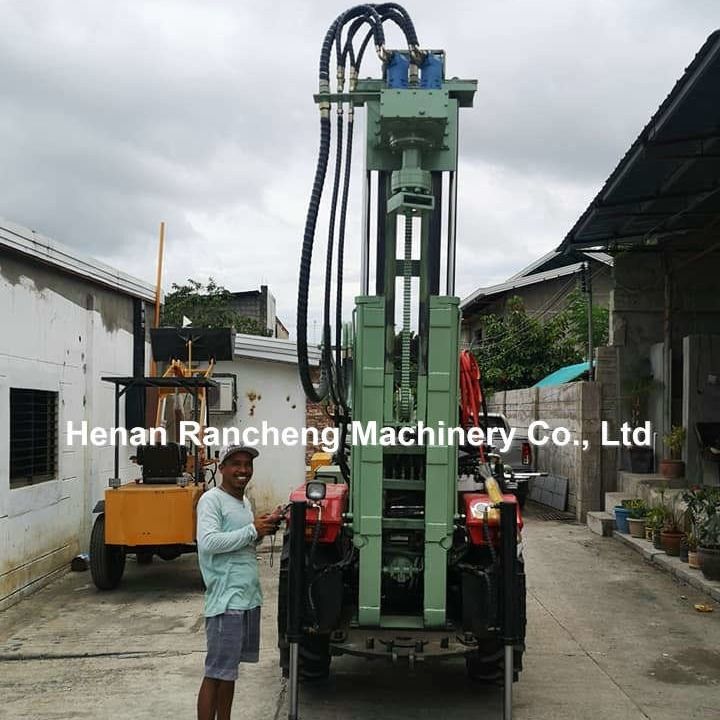 200m trekker gemonteerd diepwaterput boormachine 45HP Dieselmotor Hydraulische waterput boormachine