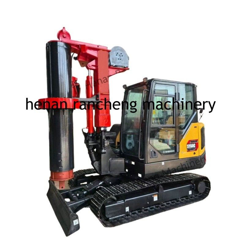 RCQ-10C Hydraulische mini-stapelboormachine 10m diepte met 36 kW Kubota-motor Sany SY60C graafmachine chassis