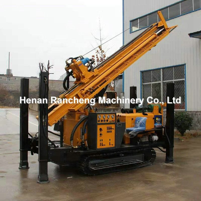 350m Boordiepte Rubber Caterpillar Track Water Well Drilling Rig Pneumatic Rubber Crawler Drilling Rig