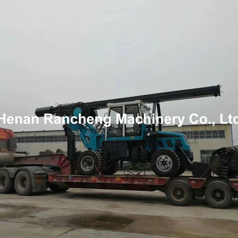 Wieltype Vierkante staaf Roterende boormachine Pile Driver Machine Piling Post Ground Screw Fence Hydraulische apparatuur