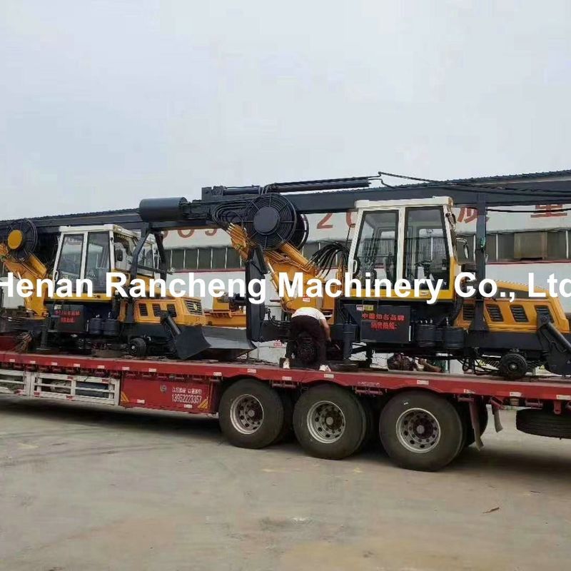 Wieltype Vierkante staaf Roterende boormachine Pile Driver Machine Piling Post Ground Screw Fence Hydraulische apparatuur