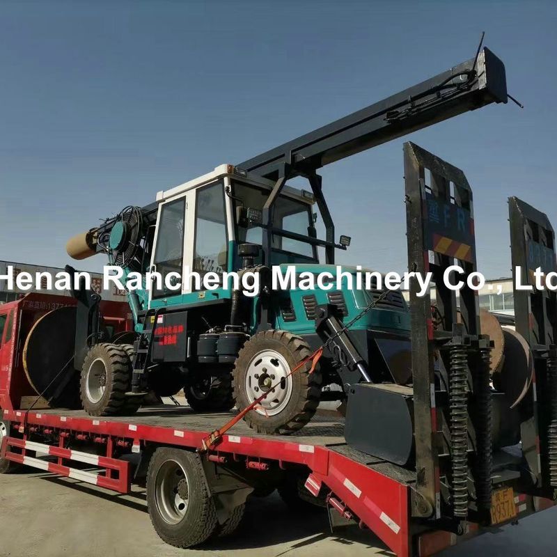 Wieltype Vierkante staaf Roterende boormachine Pile Driver Machine Piling Post Ground Screw Fence Hydraulische apparatuur