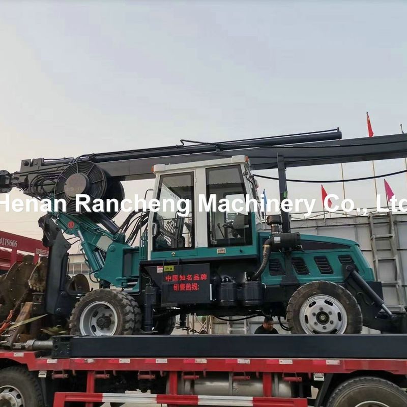 Wieltype Vierkante staaf Roterende boormachine Pile Driver Machine Piling Post Ground Screw Fence Hydraulische apparatuur