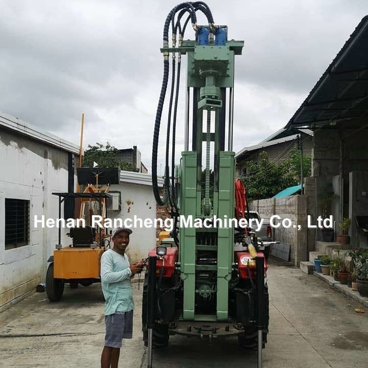 DTH Hydraulische waterput boormachine 200m Draagbare pneumatische trekker gemonteerde boormachine