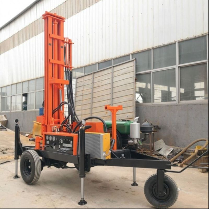 150-meter mobiele waterput boorput boormachine aangedreven door 32 pk diesel motor