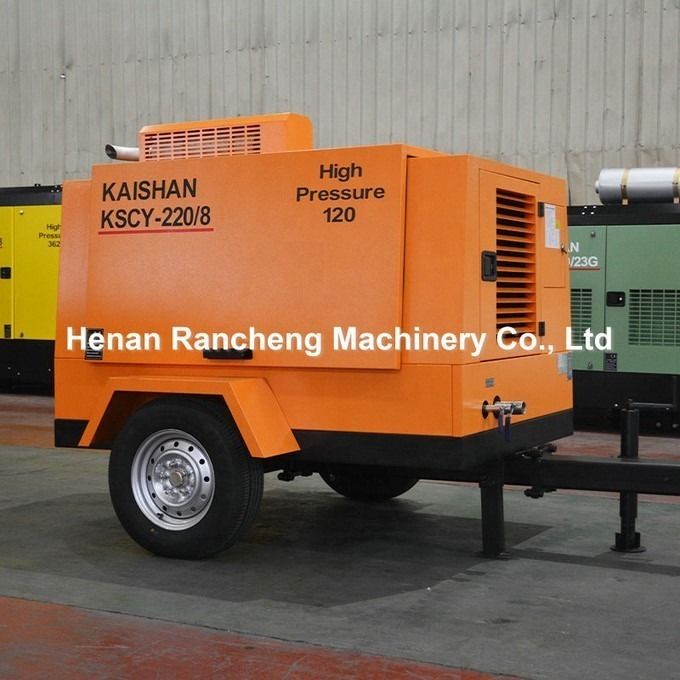 1400 kg draagbare diesel schroef luchtcompressor 55 kW voor een enkele compressie fase