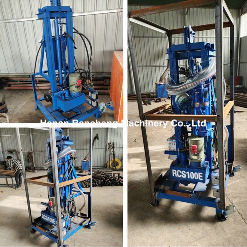 100 m diep elektrisch draagbaar waterputborrig met 22 pk motor 40 kg maximale belasting