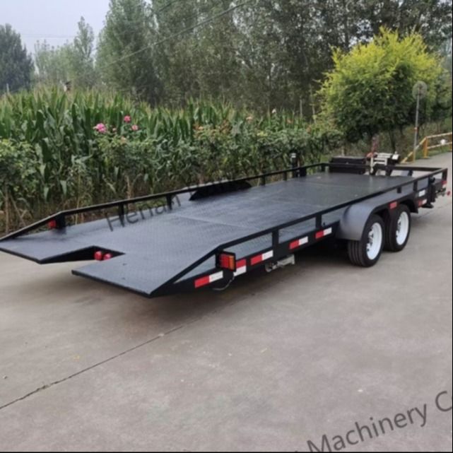 5t 5m*2,2m Platform Truck Semi-trailer Achsel Dubbelas Elektrische rem
