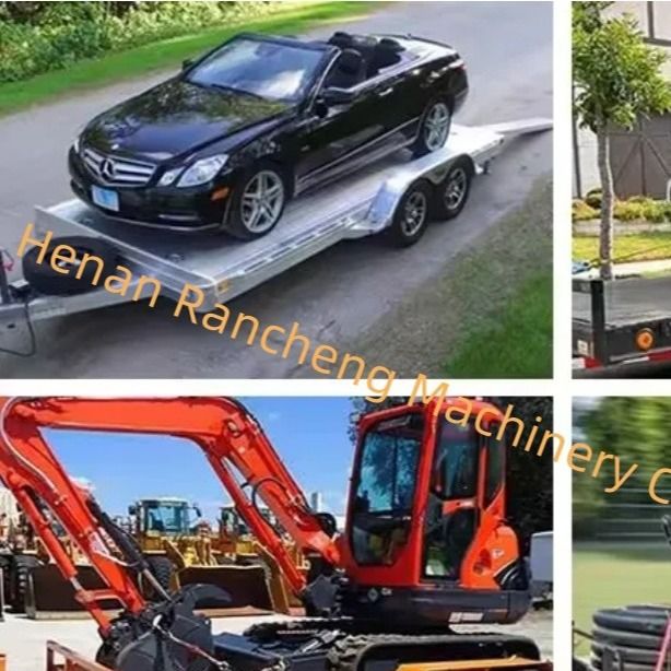 5t 5m*2,2m Platform Truck Semi-trailer Achsel Dubbelas Elektrische rem