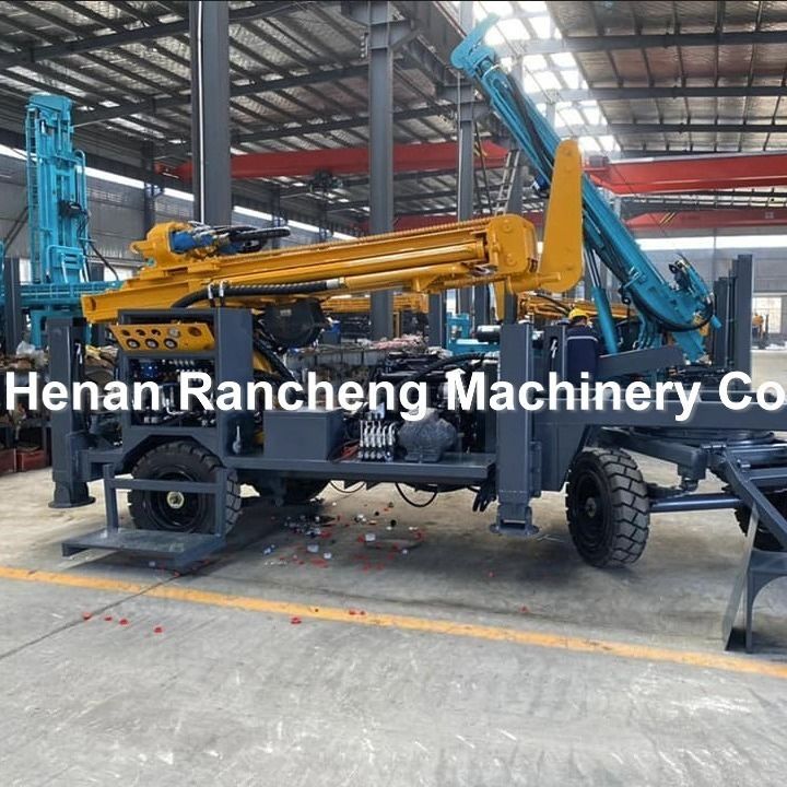 Beide modderpomp DTH luchtboren boringsgaten boringsmachine voor hydrologie putten 65KW Quanchai motor