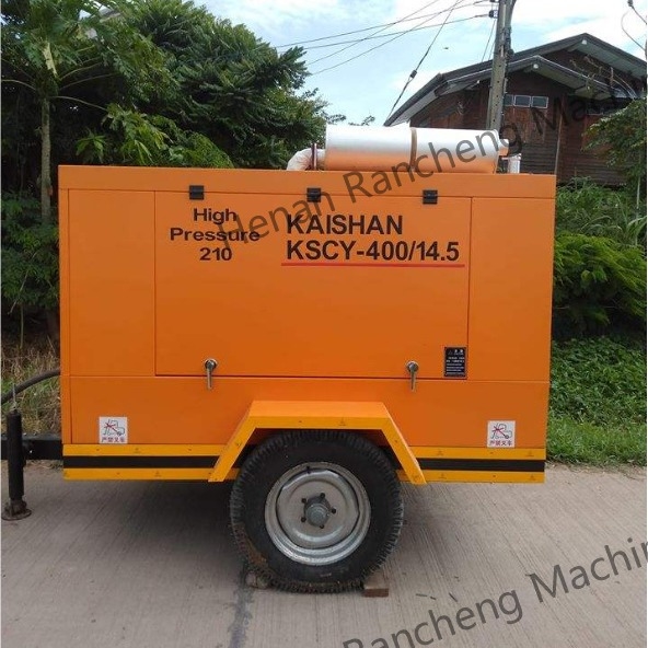 KSCY-400/14.5K 400cfm Diesel Draagbare schroef luchtcompressor met Cummins motor