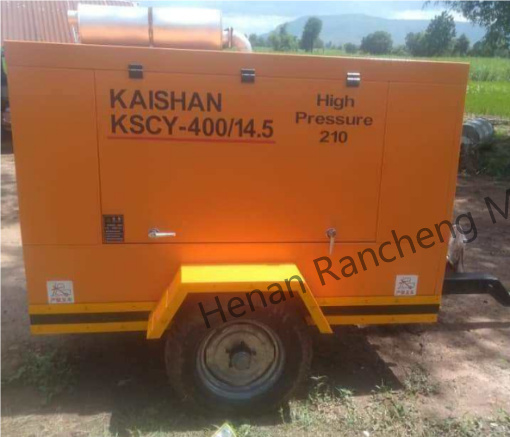 KSCY-400/14.5K 400cfm Diesel Draagbare schroef luchtcompressor met Cummins motor