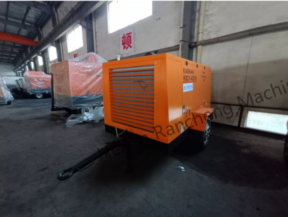 KSCY-400/14.5K 400cfm Diesel Draagbare schroef luchtcompressor met Cummins motor
