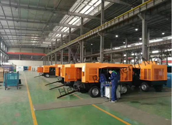 KSCY-400/14.5K 400cfm Diesel Draagbare schroef luchtcompressor met Cummins motor