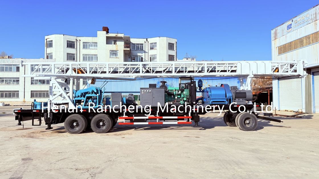 Trailer waterput boormachine met 132 kW Cu-mmins dieselmotor voor 600m waterboorwerk