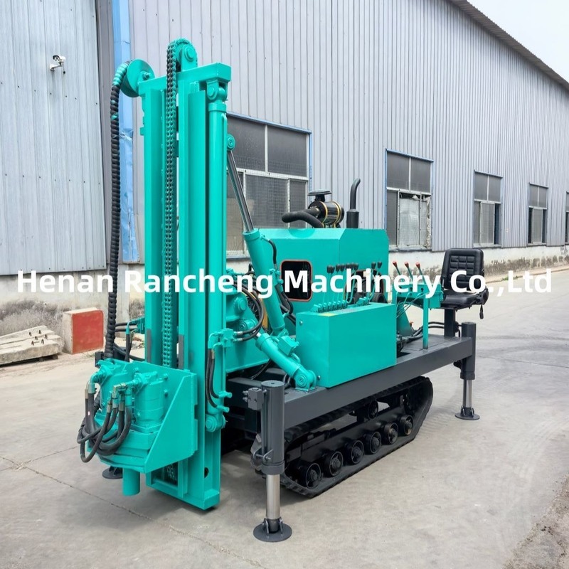 Rubber Tracks Type Mining Kleine Hydraulische Pile Driver Crawler Down Het gat boren rig