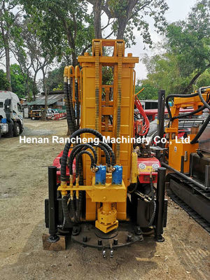 200 m diepte 40 pk Dieselmotor Hydraulische waterput boremachine met driewielers