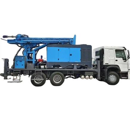 Hydraulische driewieler gemonteerd waterput boorrig boor diepte 400m met Cummins 170 pk vrachtwagen motor