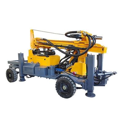 Wiel gemonteerde waterboring boormachine 260m Diepte 70KW Dieselmotor