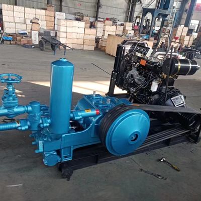 Dieselmotor Type Modderpomp Max 600L/Min Horizontale Drie-Cilinder Dubbele Rol Penthouse Detroit Zuigerpomp